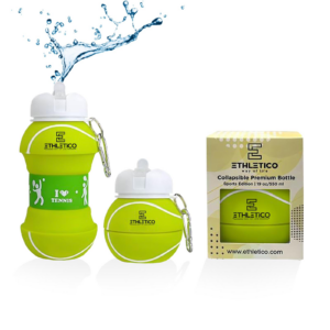 Collapsible Tennis Ball Shaped Water Bottle