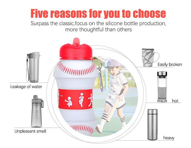 collapsible silicon water bottle