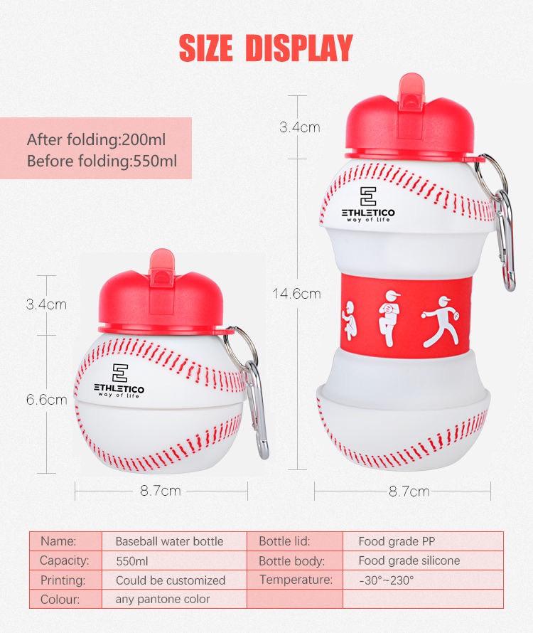 collapsible silicon water bottle