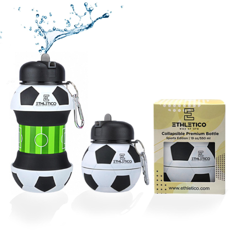 Collapsible Soccer Shaped Water Bottle