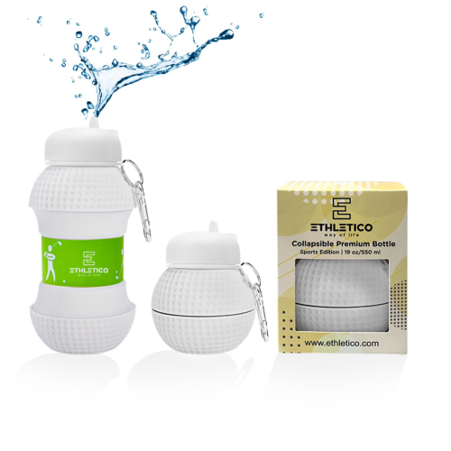 Collapsible Golf Ball Shaped Water Bottle