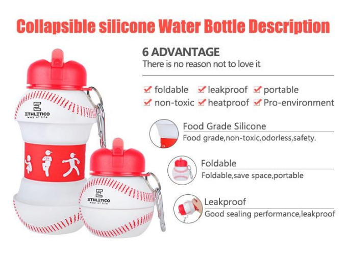 collapsible silicon water bottle
