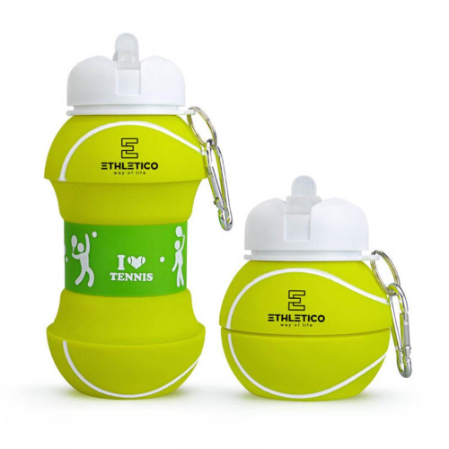 tennis ball drinking water bottle
